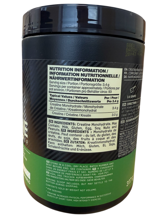 Creatine Monohydrate (Optimum Nutrition) 317g 93 Servings