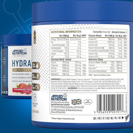Applied Nutrition Hydration+ (Strawberry and Raspberry)