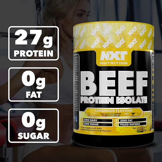 nxt beef isolate in lemonade flavour
