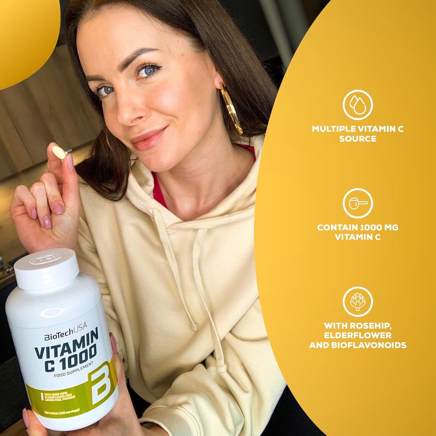 Vitamin C 1000 x 100tabs Biotech USA