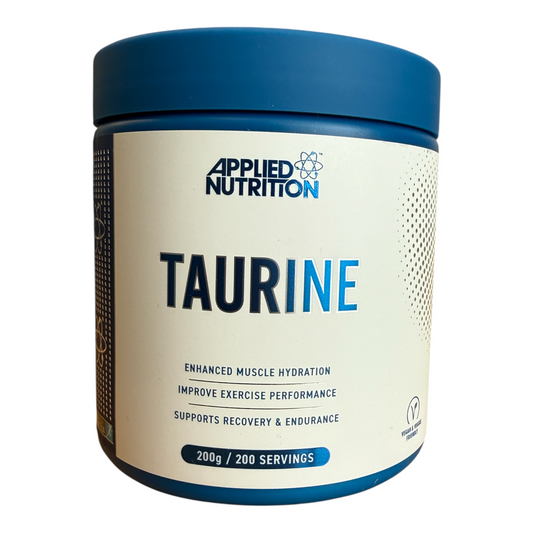 Applied Nutrition Taurine supplement container on a white background