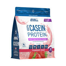 A package of Applied Nutrition Casein Protein powder in chocolate cream flavor.